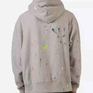 Custom Logo 100% Cotton Men's Regular Fit Pullover Hoodie High Quality Heavyweight Winter Solid - Product Image 4