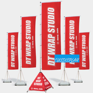 علم نوبوري تلسكوبي ضخم مخصص للفعاليات الخارجية الكبيرة، راية إعلانية 5م 7م مستطيلة الشكل، علم عملاق مع سارية ألومنيوم - Product Image 1