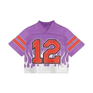 100% Polyester Football Américain Fan Maillots Conception Personnalisée Sublimation Jersey À Manches Courtes Respirant Maille Tissu Pas Cher Prix - Product Image 1