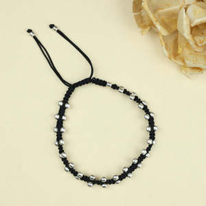 Nazakat 18K <b>Gold</b> Plated Beaded <b>Anklet</b> Dual Side Ball Chain Religious Bohemian Style Stainless Steel Material Single Piece - Product Image 1