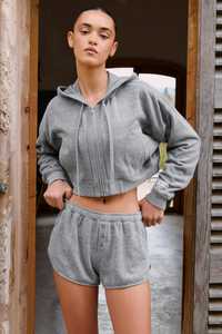 2025 <b>women</b> cropped hoodies Unique Design Breathable <b>Plain</b> Dyed Autumn Plus Size Casual Long-Sleeved Woman Hoodie weekend weaw - Product Image 3