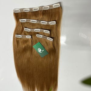 Prix de gros d'usine Double Drawn Vietnamien Raw Virgin naturel Remy sans couture Clip en 100% Extensions de cheveux humains cuticule - Product Image 5