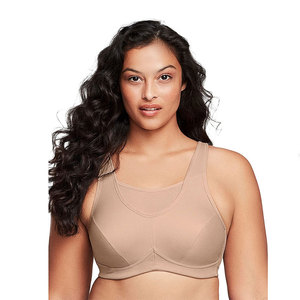 New <b>Women's</b> Pink Sports Bra Spliced Contrast Yoga Seamless Quick Drying Fitness Suit Shockproof Running Plus Size Medium Support - Product Image 6