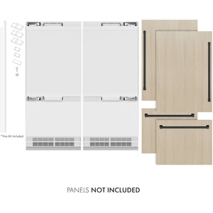 Réfrigérateur encastrable à porte française de 72 pouces, édition Autograph, avec congélateur bas, distributeurs d'eau et machines à glaçons, 39,6 pi³ Ft. Électrique - Product Image 1