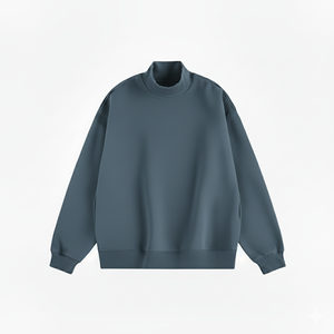 Women Long Winter Oversized Mockneck Sweatshirt Soft Warm Fleece Loose Fit Comfy Pullover Casual Trendy Korean Streetwear <b>Top</b> - Product Image 3