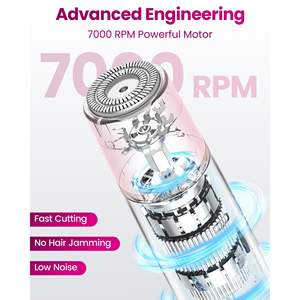 Tondeuse corporelle pour femme, usage humide et sec, chargement USB-C, avec 4 têtes, pour le corps, le bikini, le visage, les sourcils, le nez et les oreilles - Product Image 3