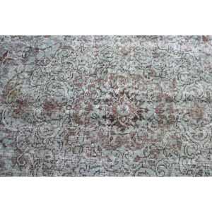 Alfombra vintage, alfombra turca de 6.1x9.7 pies, alfombra de lana azul con lunares - Product Image 5