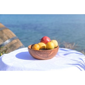 Ensaladera de madera redonda personalizable para restaurantes y hoteles de la mejor calidad con diseño rústico y logotipos personalizados - Product Image 5