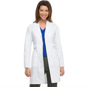 Prix bas Uniformes unisexes tissés blancs de laboratoire médical d'hôpital blouse de docteur blouse d'infirmière blouse de laboratoire blanche à manches longues - Product Image 1
