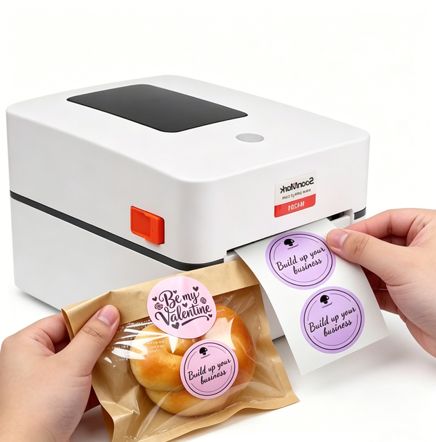 High Quality  Label Thermal Printer203 Dpi Label Maker 152 Mm/s  Round Stickers Printer 4x6 Thermal Printer for Food