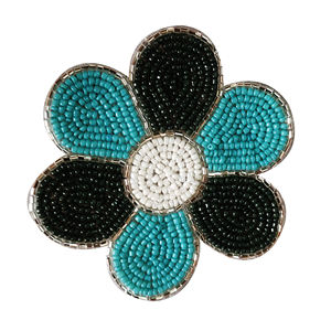 Posavasos de diseño de cuentas de vidrio hecho a mano 2025, protección de mesa decorativa de flores con cuentas multicolor y alfombrilla y almohadilla de regalo - Product Image 1