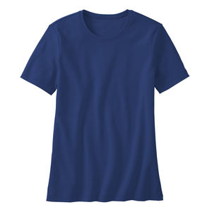 T-shirt femme à manches courtes col rond Logo personnalisé Top vente hommes couleur unie surdimensionné ample décontracté T-shirts col rond vêtements de sport - Product Image 3