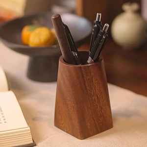 Boîte de rangement de papeterie de bureau en bois pour crayons - Product Image 3