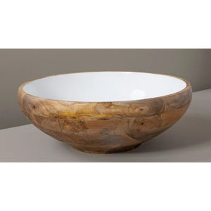 Tazón de Madera de Mango de Primera Calidad, Tazón Redondo Hecho a Mano con Acabado de Grado Alimenticio para Servir Fideos, Sopas y Aperitivos - Product Image 2