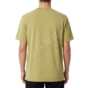 T-shirts pour hommes en coton délavé, style unique, logo personnalisé, meilleur matériau, en stock, nouvelle tendance - Product Image 2