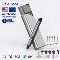 Kit d'outils rotatifs électriques sans fil 46 pièces, ponceuse stylo sans fil 5 vitesses pour la peinture miniature, la découpe de modèles et le ponçage