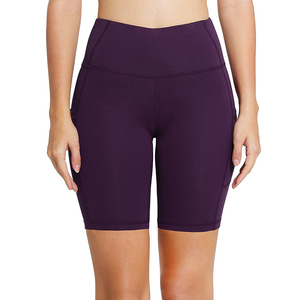 Vente en gros de shorts de motard de sport de compression taille haute à séchage rapide personnalisés shorts d'entraînement de fitness pour femmes - Product Image 6