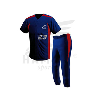 High Quality Custom Wholesale Baseball Pants Breathable Quick Dry 100% Polyester Sportswear Set Team Uniform for Men's Adult - Product Image 1