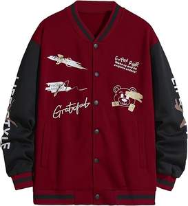 Mejor Venta de alta calidad de moda Jaket Travis Scot Letterman chaqueta de béisbol de manga de cuero Streetwear Varsity chaquetas para hombres - Product Image 2