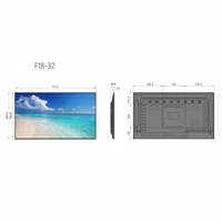 Pantalla LCD de Señalización Digital Ultra Delgada de 32 Pulgadas con Bisel Estrecho, Solución Android 1080p, Pantalla Publicitaria, Menú Digital, Gráficos para Elevadores