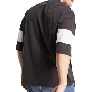 เสื้อยืดผ้าฝ้าย100% สำหรับผู้ชายทรงหลวมพิมพ์ลายโอเวอร์ไซส์เสื้อยืดซักกรดออกแบบโลโก้ของคุณได้ตามต้องการเสื้อยืดวินเทจไซส์ใหญ่พิเศษ - Product Image 5