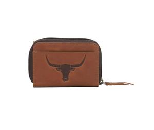 Monedero de cuero mecanizado a mano occidental antiguo de aspecto atractivo, bolso de cuero cruzado, bolso de mano de Color marrón para mujer - Product Image 4