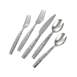 Ensemble de couverts en acier inoxydable fini plaqué couleur argent à long manche de 5 couverts de couteau de fourchette de cuillère pour une utilisation de fête de restaurant - Product Image 6