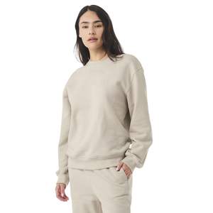 Customized Women's Crewneck Streetwear <b>Sweatshirt</b> Breathable Fleece Solid Embroidered Rhinestone Quick Dry Front Logo <b>Sweatshirt</b> - Product Image 1