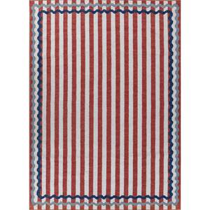 พรมขนสัตว์ทอลายทางแบบแบน Alhambra Ivory สำหรับใช้ในบ้าน-ADWP-13064 - Product Image 1