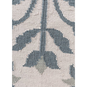 Alfombras de Lana Aprezo en Blanco Antiguo/Gris Medio, Tejido Plano, Diseño Floral Abstracto, Rectangular, Tipo Rompecabezas, para Sala de Estar, Entrada, Pasillo - Product Image 3