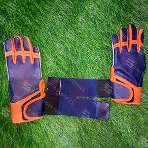 100% gants de frappeur de baseball doux professionnels en cuir véritable noir bébé bleu rose vif longue manchette conception ambidextre - Product Image 4