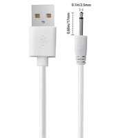 Cable de carga de CC de 2,5mm de repuesto para masajeadores de varita vibratoria y juguetes Cable de carga USB rápido 1,2 metros/3,94 pies para impresoras