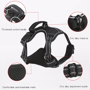 Harnais robuste réglable avec sangle de poitrine, intérieur doux, ajustement confortable pour les tailles grandes, moyennes et petites, utilisation en extérieur - Product Image 2