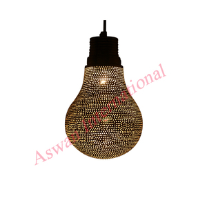 Luz colgante perforada ULB Hape gyptian, lámpara colgante de latón nique - Product Image 1