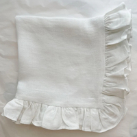 Serviettes en coton à volants, sets de table pour assiettes à dîner, tissu confortable, serviettes de cuisine, offre directe, serviettes en tissu éponge blanc à volants
