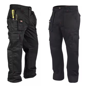 Pantalon élastique taille haute pour homme Pantalon cargo tactique coupe ajustée multi-poches Polyester Nylon Tissu Camouflage Design Work - Product Image 3