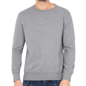 Sweat-shirt en coton pour hommes pull avec logo personnalisé OEM doux léger à manches longues décontracté à porter au quotidien tenue de fitness et de gym - Product Image 1