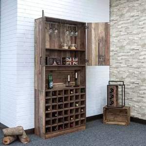 ตู้ไม้มะม่วงแข็งทำด้วยมือทนทานเป็นมิตรกับสิ่งแวดล้อมพร้อมที่เก็บไวน์แบบเรียบง่ายสไตล์วินเทจสำหรับบาร์และห้องรับประทานอาหาร - Product Image 4