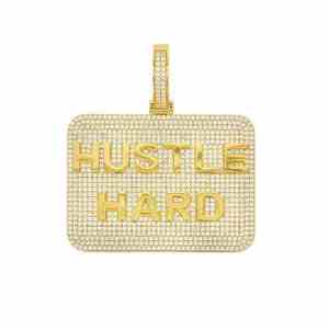 Pendentif diamant Moissanite taille ronde glacé pour pendentif de style Hip Hop cadeau d'anniversaire pour homme en argent sterling 925 - Product Image 3