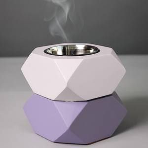 Design géométrique Bakhoor Brûleur d'encens moderne hexagonal avec bol en métal pour la décoration de la maison et du Majlis - Product Image 4