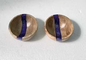 Bol à soupe à fond plat en bois de couleur résine exquise bol en bois de cuisine de luxe en résine toutes tailles plats et assiettes en bois en résine bol - Product Image 4