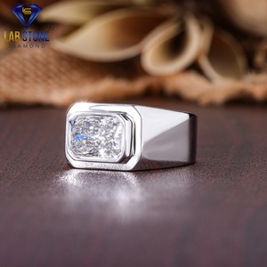 3,01 TDW Anillo de oro blanco con diamantes de corte radiante de Lab-Stone/Irradiate Elegance, Shine Bright/Color a la hora de hacer el pedido - Product Image 2