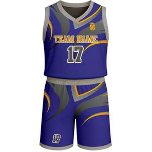 Ensemble d'uniformes de basketball sans manches 100 % polyester de qualité supérieure, personnalisable, séchage rapide, anti-humidité, respirant, pour votre équipe - Product Image 1
