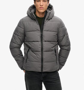 2025 New Fashion Design Puffer <b>Jacket</b> Wholesale Custom <b>Lightweight</b> Quilted Puffer Oversized Hooded Down <b>Jacket</b> for <b>Men</b> - Product Image 1
