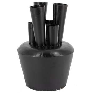 Stylish tall metal flower <b>vase</b> with a brushed <b>bronze</b> finished enhancing home aesthetics with a sophisticated and modern touch. - Product Image 6