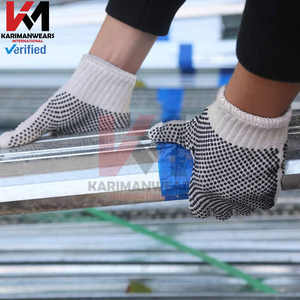 Guantes de Trabajo de Seguridad de Punto de Hilo de Algodón y Poliéster con Puntos de PVC en Ambos Lados, Protección para las Manos, Pintura, Mecánica, Jardinería - Product Image 3