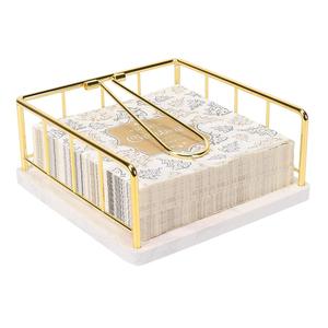 Flat Napkin Holder Metal Kitchen Napkin Holder with Weighted Tension Arm Rustic <b>Tissue</b> <b>Paper</b> Dispenser for Countertop Table - Product Image 1