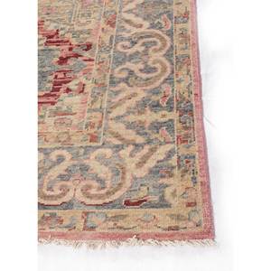 Tapis en laine noué à la main Erbe rose et violet Pkwl-472 9x12, motif médaillon, tapis de salon pour la décoration des couloirs d'adolescents - Product Image 4