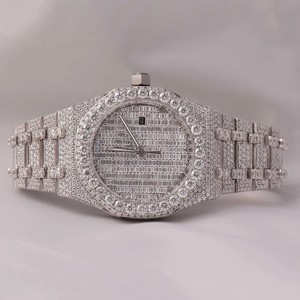 Montres automatiques mécaniques de sport de luxe avec bracelet vert, style hip-hop, diamants VVS en moissanite, montres automatiques mécaniques pour hommes et femmes - Product Image 1