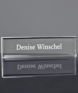 Support de présentation de blocs de nom en acrylique moderne et sophistiqué, écologique, 2025 – Le cadeau idéal pour les professionnels et les êtres chers - Product Image 1